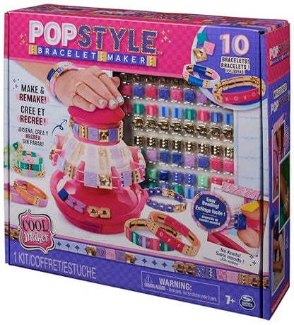 Cool MAKER PopStyle Bracelet Maker, 170 Stylish Beads, 10 Bracelets, Storage, Friendship Bracelet-Making Kit, DIY Arts and Crafts Kids’ Toys for Girls