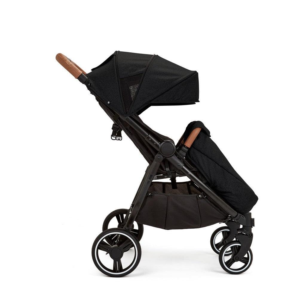 Ickle Bubba Venus Prime Double Stroller – Twin Pushchair from Birth to 15kg per Seat, Includes Newborn Cocoon, Footwarmers, Rain Cover, Compact Fold, Multi-Recline Seats & UPF 50+ Hoods (Black)