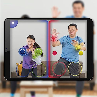 Hasbro Gaming Twister Air Party Game Includes 4 Twister Air Wrist Bands, 4 Twister Air Ankle Bands, Device Stand with clip, base, and post, and Game Rules For Ages 8+ Years