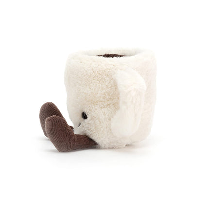 Jellycat Amuseable Espresso Cup plush toy with a smiling face and soft texture, perfect for cuddles or display.