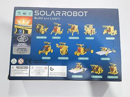 OMWay STEM 12-in-1 Solar Robot Toys, Science Kits for Kids Age 8, Building Experiment Engineering Robotics for 9 10 11 12 13 14 Year Old Boys Girls Teens