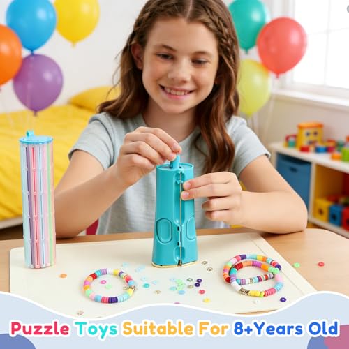 Quick Click Bracelet Maker Kit , Craft Kits for Kids, Jewellery Making Kit with Cool Bracelet Making Machine, Fun DIY Jewelry Set for Girl Teen Develop Hand On Skill Imagination and Social Skill