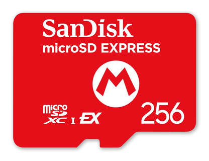 Nintendo SanDisk microSD Express Card for Nintendo Switch 2, showing the compact storage card with Nintendo branding.