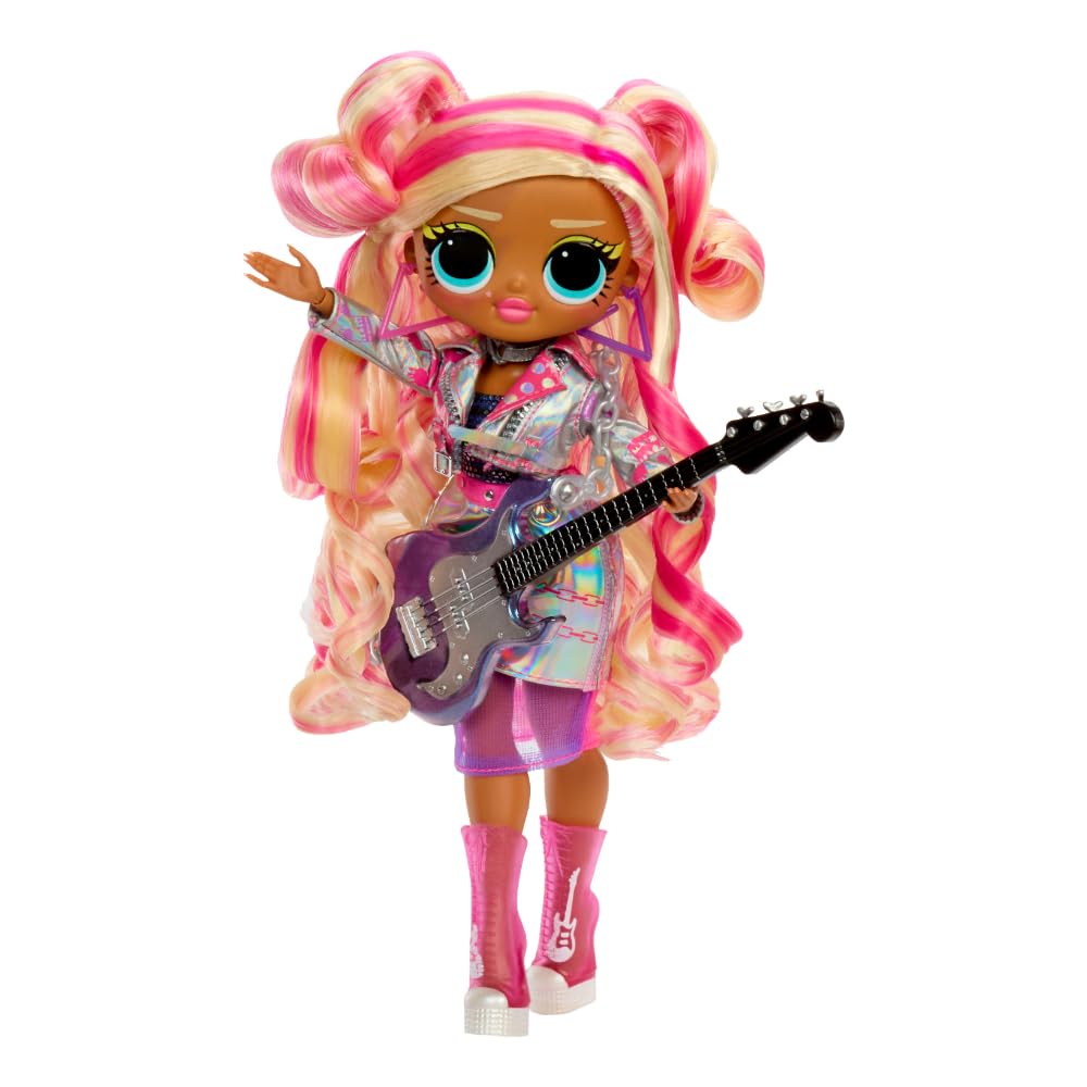 L.O.L. Surprise! OMG Rockstar doll with fashions and accessories, featuring clues and surprises for interactive play.