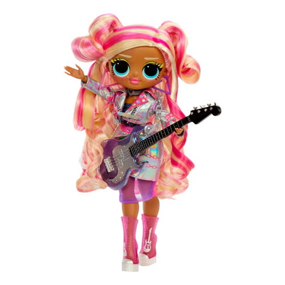 L.O.L. Surprise! OMG Rockstar doll with fashions and accessories, featuring clues and surprises for interactive play.