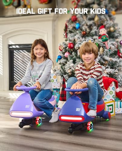 FanttikRide 12V N7 Pro Electric Kids Car, Anti-tipper, Ergonomic, 2 in 1, 2 Speeds, Flashing Wheels, Bluetooth, Charging Type C, for Children from 3 Years, 68 Kg,Red and Blue.