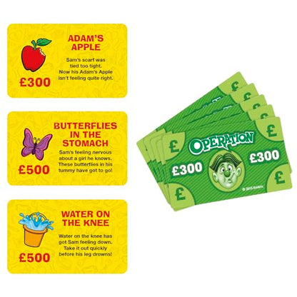 Operation Electronic Board Game with Doctor Cards and Funny Ailments, 1+ Player, Funny Kids' Games, for Boys & Girls aged 6 Plus