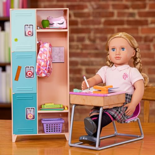 Our Generation Off To School doll accessories set with backpack, books, notebook, and more for children aged 3 and up