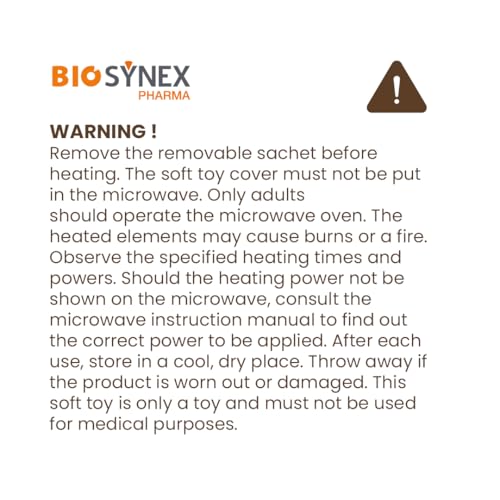 BIOSYNEX - Gabby's Dollhouse Heatable Plushies – Microwave Warm Cuddle Toy with Removable Clay Bead Pouch - Gentle and Comforting Warmth - Machine Washable and Safe from Birth (Cakey)