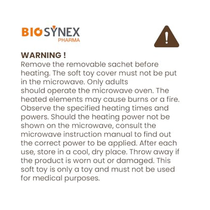 BIOSYNEX - Gabby's Dollhouse Heatable Plushies – Microwave Warm Cuddle Toy with Removable Clay Bead Pouch - Gentle and Comforting Warmth - Machine Washable and Safe from Birth (Cakey)