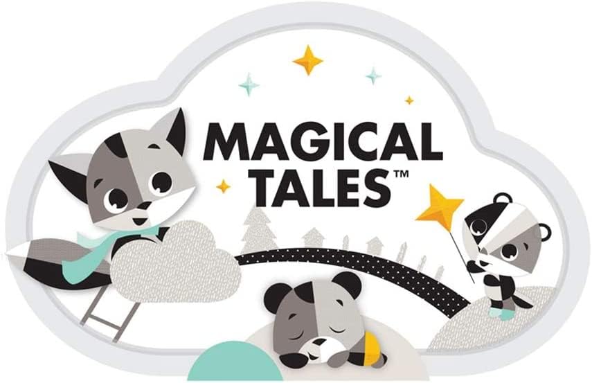 Tiny Love Black & White Gymini, 2-in-1 Musical Baby Play Mat, 0+ Months, Baby Play Gym, 18 Activities, Interactive Musical Toy, High Contrast Book, Adjustable Arches, Magical Tales