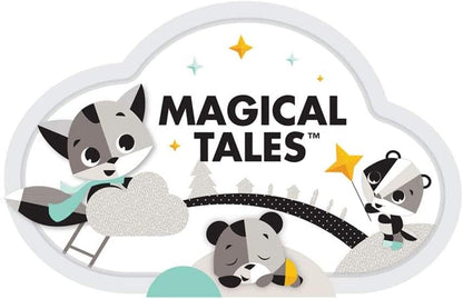 Tiny Love Black & White Gymini, 2-in-1 Musical Baby Play Mat, 0+ Months, Baby Play Gym, 18 Activities, Interactive Musical Toy, High Contrast Book, Adjustable Arches, Magical Tales