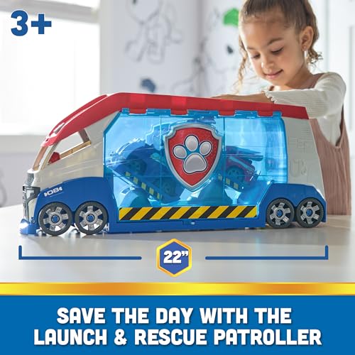 Paw Patrol, Transforming PAW Patroller with Vehicle Launchers, Lights & Sounds, Ryder Action Figure & ATV Toy Car, Kids’ Toys for Boys & Girls Ages 3+