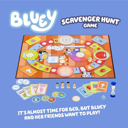 Bluey Scavenger Hunt Game A Fun Board Game Full Of Fun Activities To Perform, Things To Find And Questions About Bluey To Answer