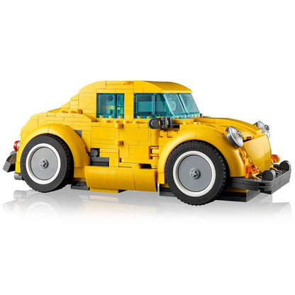 LEGO Icons Transformers Bumblebee action figure building set, showcasing robot model in vehicle mode.