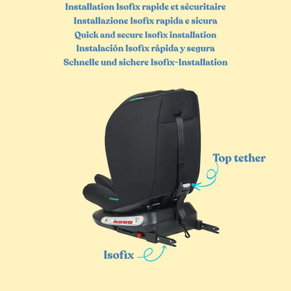 Safety Baby Xenon Isofix 360° Swivel Car Seat I-Size 40-150 cm Suitable from Birth to Approximately 12 Years Group 0-1-2-3 Isofix Fixings and Side Protectors