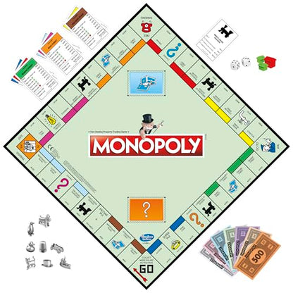Hasbro Gaming Monopoly, Strategy Board Game for 8+ Year Old Kids, 2-6 Players, Family Games for Children and Adults