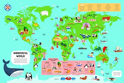 Lonely Planet Kids My First Lift-the-Flap World Atlas: Interactive Kids' Atlas with 40 Flaps, Fun Facts, Search-and-Find Games & Giant Pull-Out Map
