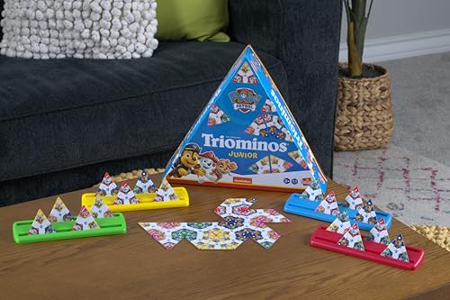 Triominos Junior: Paw Patrol | Match Your Favourite Paw Patrol Characters or Complete the Triangular Puzzle! | For 1-4 Players Ages 3+