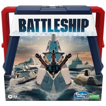 Hasbro Gaming Battleship Classic Board Game, Strategy Game For Kids Ages 7 and Up, Fun Kids Game For 2 Players, Multicolor