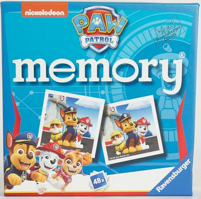 Ravensburger Paw Patrol Toys - Mini Memory Game - Matching Picture Snap Pairs Game For Kids Age 3 Years and Up