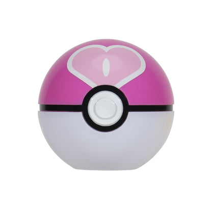 Pokémon Clip ‘N’ Go Pikachu figure with Love Ball accessory, showcasing a 2-inch battle figure in vibrant colors.