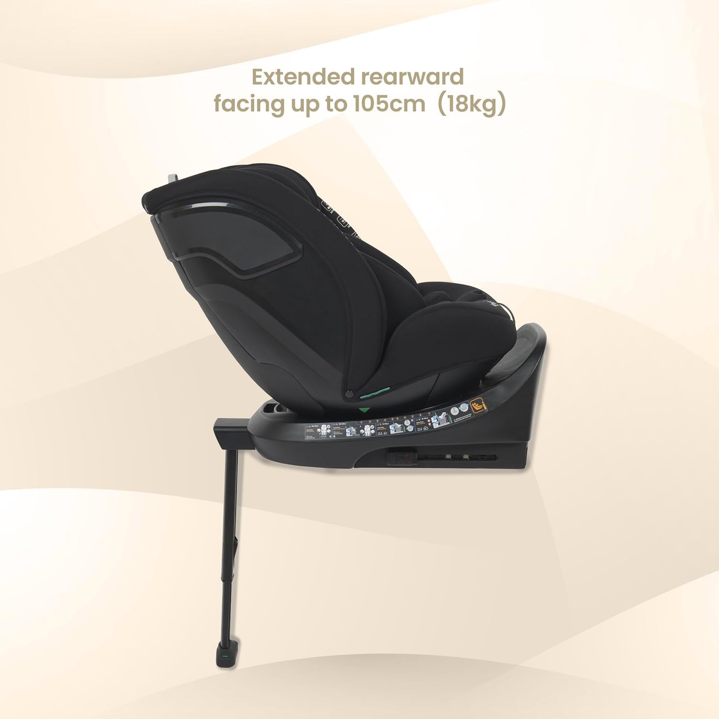 Enfasafe Maxima i-Size 360 Spin ISOFIX Car Seat, ECE R129, Extended Rearward Facing from Birth to Approx. 4 Years (40-105cm), Forward Facing from 15 Months to Approx. 12 Years (76-150cm)