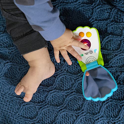 Baby Einstein Ocean Explorers shell-shaped musical phone toy for babies 6 months and up, featuring colorful ocean-themed designs