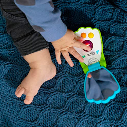 Baby Einstein Ocean Explorers shell-shaped musical phone toy for babies 6 months and up, featuring colorful ocean-themed designs