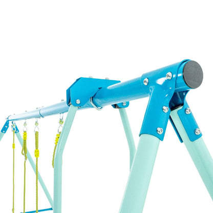 TP Toys Metal Double Swing, Glide Ride & 6ft Slide Set – Outdoor Garden Play Set with Height Adjustable Swings, Sturdy Frame & Comfy Seats for Up to 4 Kids, Aged 3+ Kids Outdoor Playground