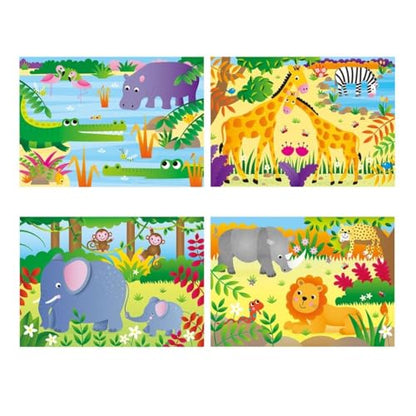 Galt Toys, 4 Puzzles In A Box - Jungle, Animal Jigsaw Puzzle Kids, Ages 3 Years Plus