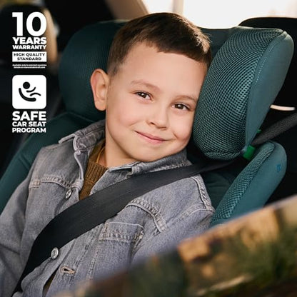 Kinderkraft XRIDER2 Infant Car Seat with Base, Isofix, I-Size 40-125 Cm, from Birh to 7 Years, Reclining, 360 Degree, Safety Systems, Travel Comfort, Green