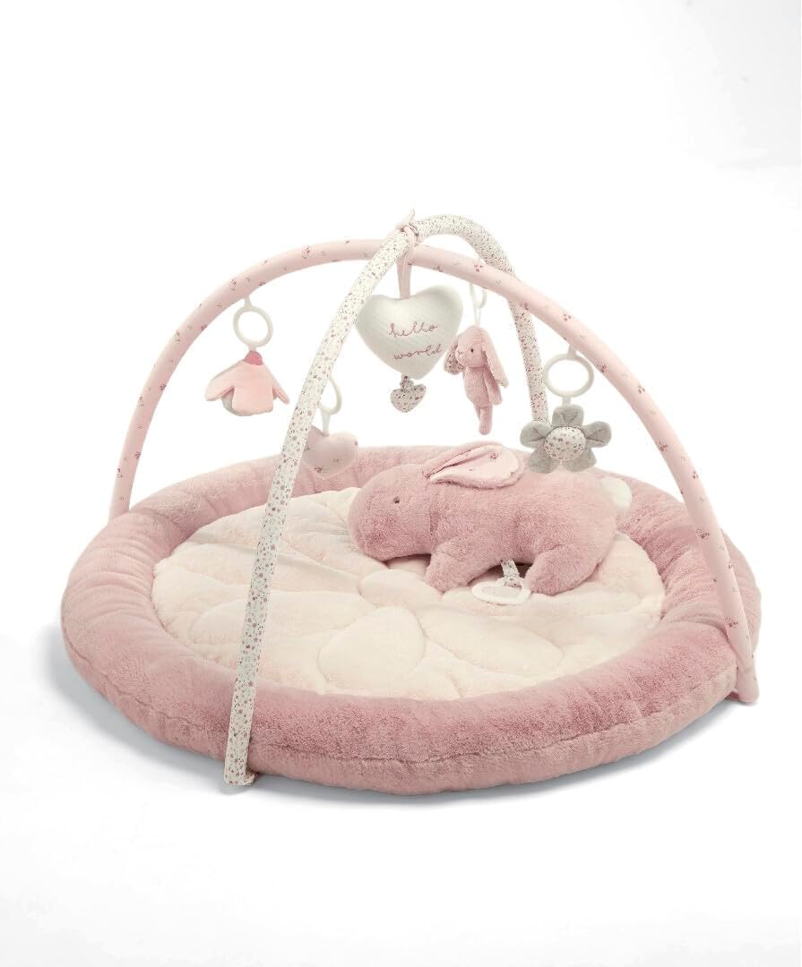 Mamas & Papas Interactive Activity Baby Playmat & Gym, Welcome to The World Playmat, Pink