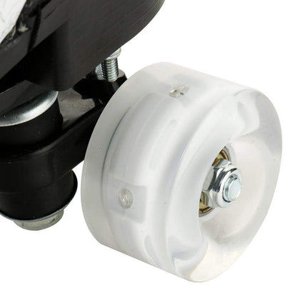 KALINU unisex roller skates with lightning pattern, high-top design, double row wheels, suitable for beginners, size 42.