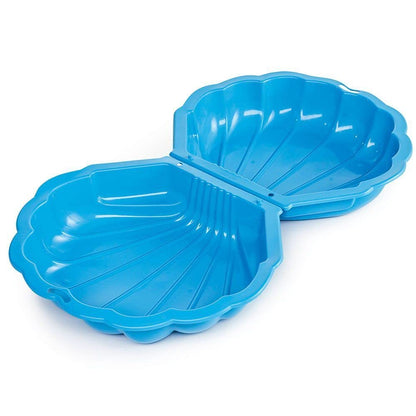 URBN-TOYS Shell Clam Shaped Plastic Sandpit Outdoor Garden Fun Paddling Ball Pool Sand Pit (Blue)