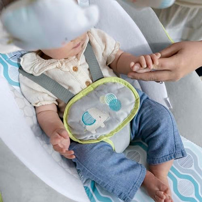 Ingenuity SimpleComfort lightweight baby swing with multi-direction motion, vibrations, and nature sounds for infants 0-9 months.