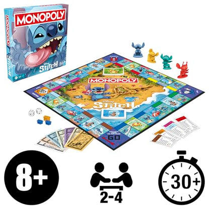 Monopoly Disney Stitch Edition Board Game - English Version