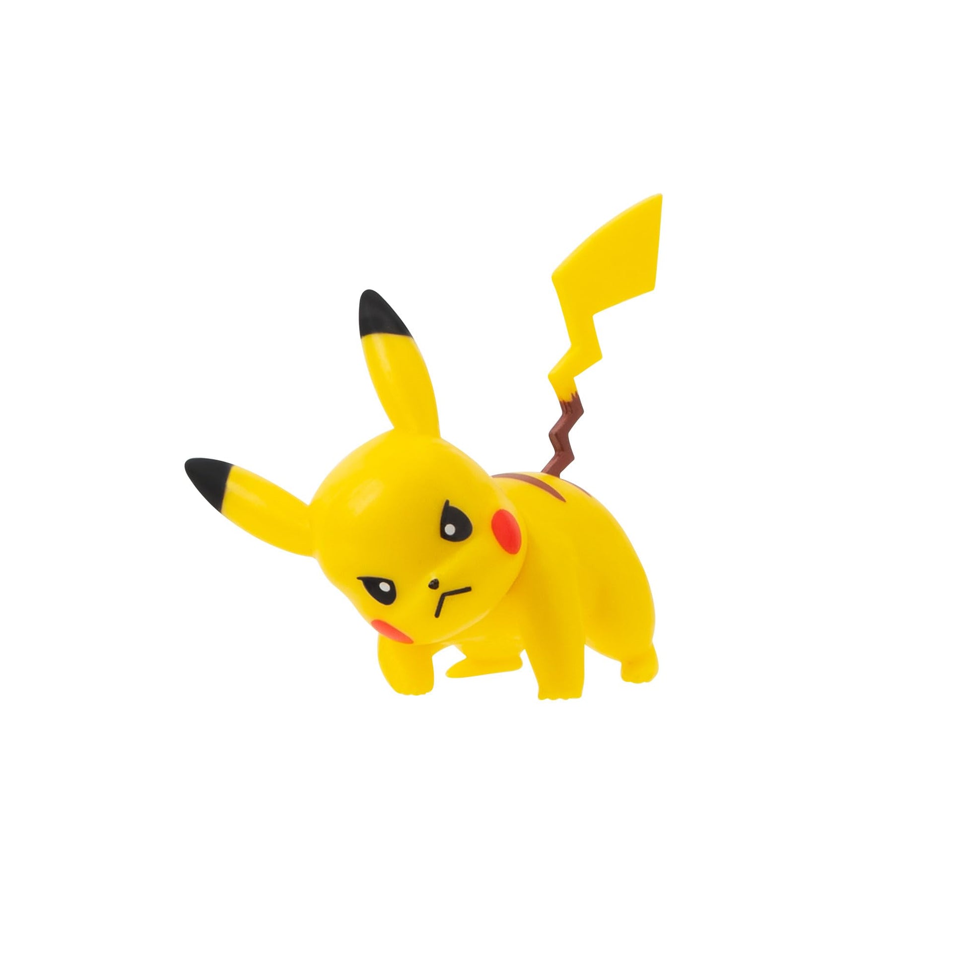 Pokémon Battle Figure 8 Pack featuring six 2-inch and two 3-inch figures, including Pikachu, on a display.