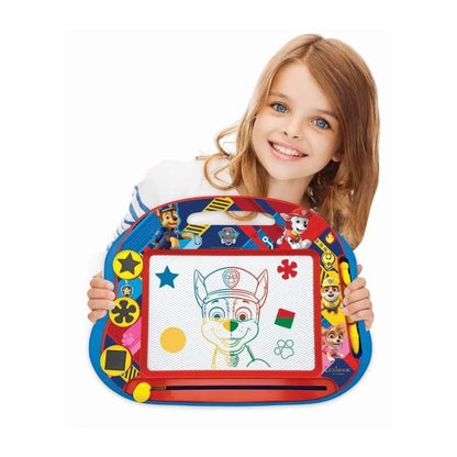 LEXIBOOK, Paw Patrol, Multicolour Magic Magnetic Drawing Board, Artistic Creative Toy for Girls and Boys, Stylus Pen and Stamps, Red/Blue, CRPA550