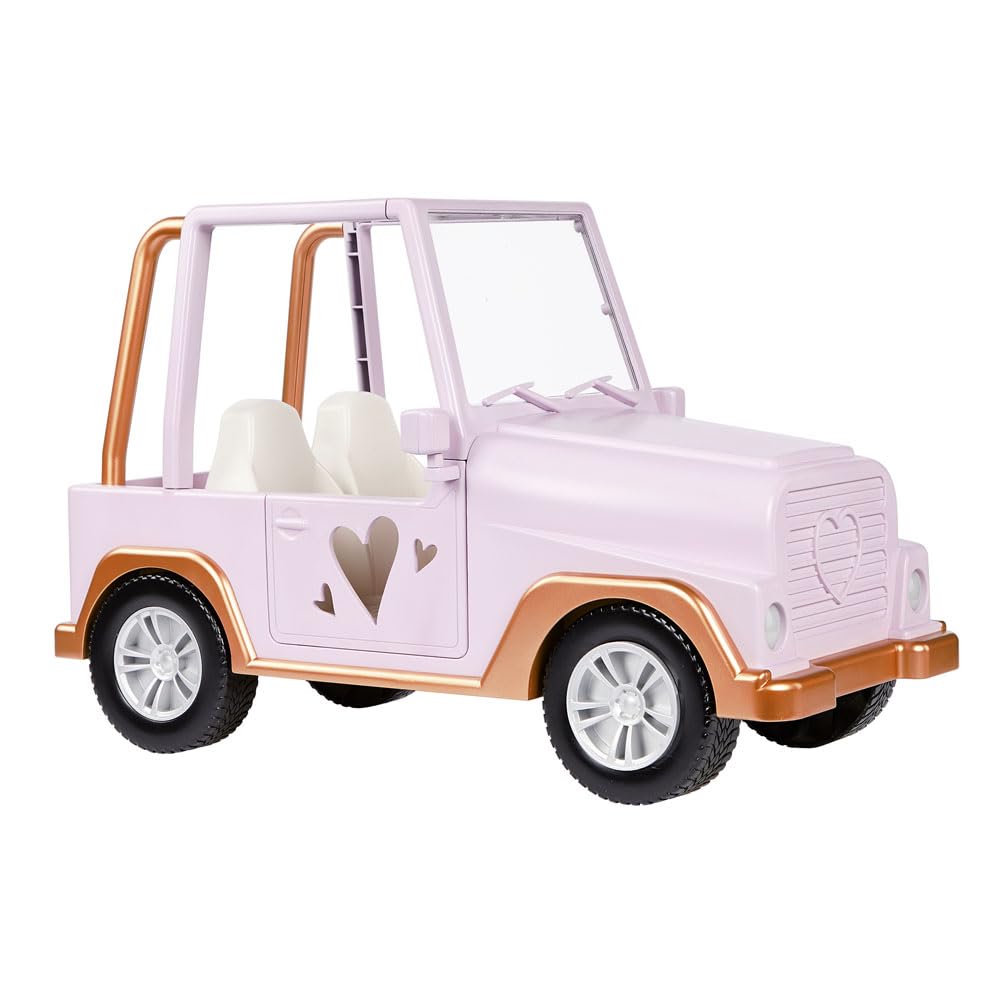 Our Generation 18-inch doll off-road truck with rolling wheels, perfect for pretend play and outdoor adventures.