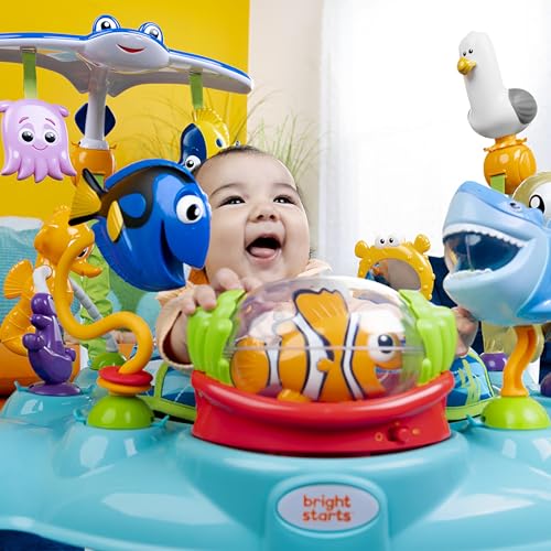 Bright Starts Disney Baby Finding Nemo Sea of Activities Jumper with lights, music, ocean sounds, 360° rotation, adjustable height, for infants