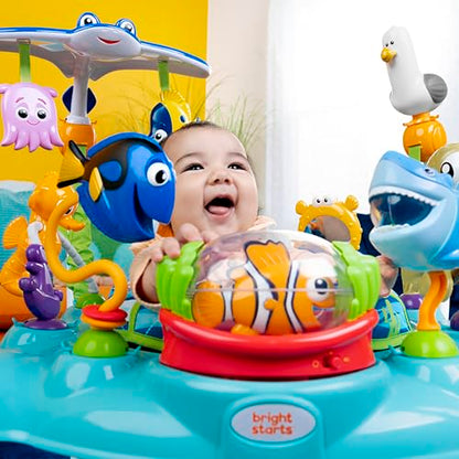 Bright Starts Disney Baby Finding Nemo Sea of Activities Jumper with lights, music, ocean sounds, 360° rotation, adjustable height, for infants