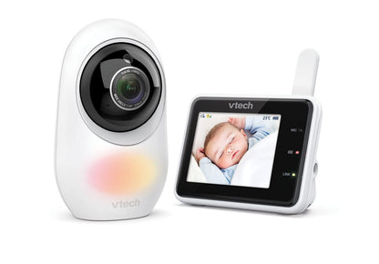VTech RM2751 2.8-inch smart Wi-Fi baby monitor with 1080p HD video, remote access, and baby camera display.