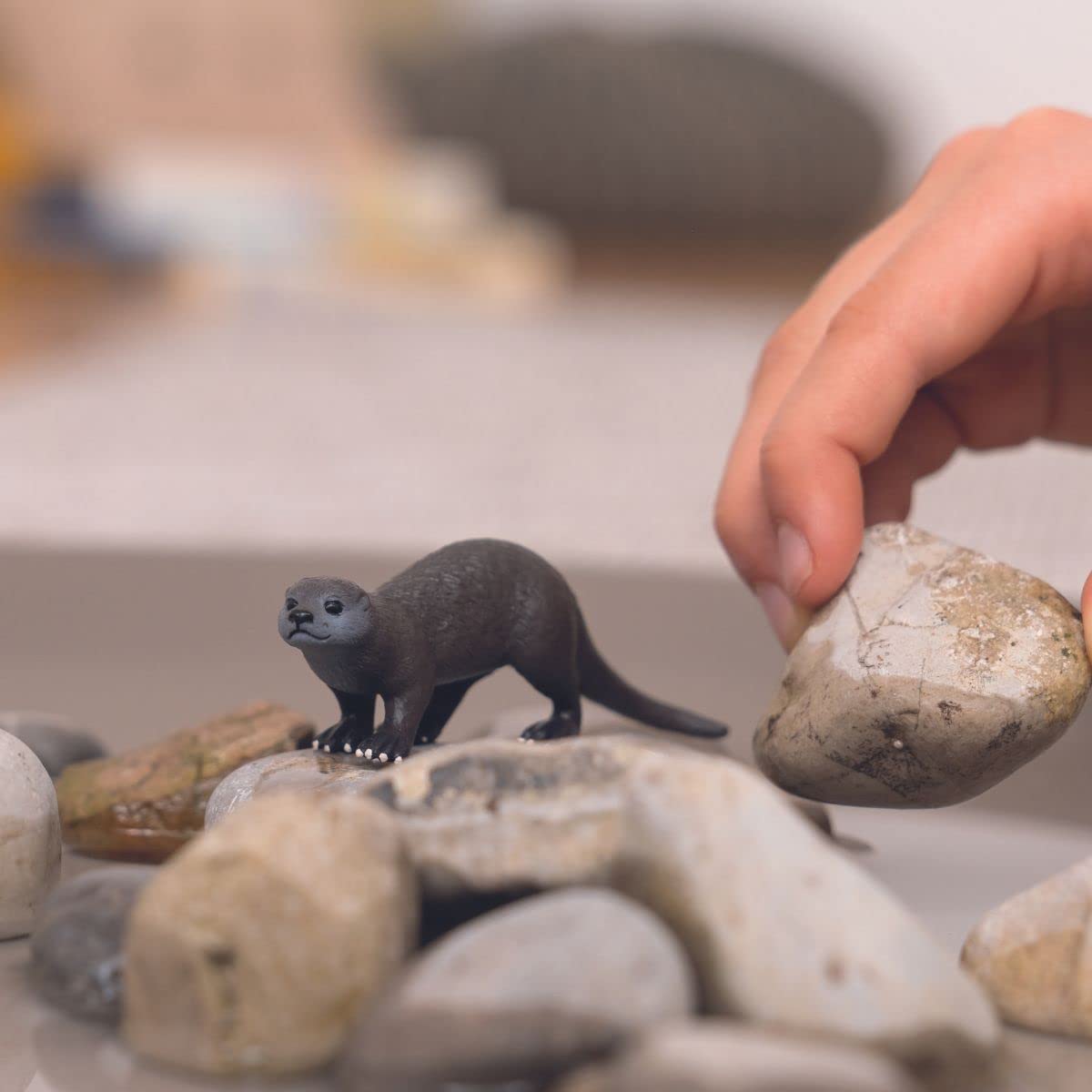 SCHLEICH 14865 Otter Wild Life Toy Figurine for children aged 3-8 Years