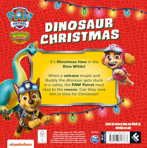Paw Patrol Dinosaur Christmas Picture book: A BRAND NEW action packed festive story book from the hit Nickelodeon series. The perfect Christmas gift ... are fans of the movie, TV series and game.