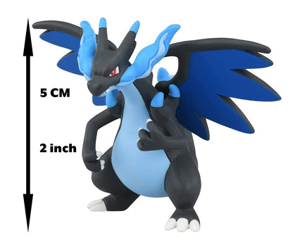 Takara Tomy Moncolle MS-51 Mega Charizard X figure in vibrant colors, showcasing detailed design and features.