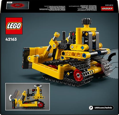 LEGO Technic Heavy-Duty Bulldozer set with realistic features, ideal construction vehicle toy for imaginative play.