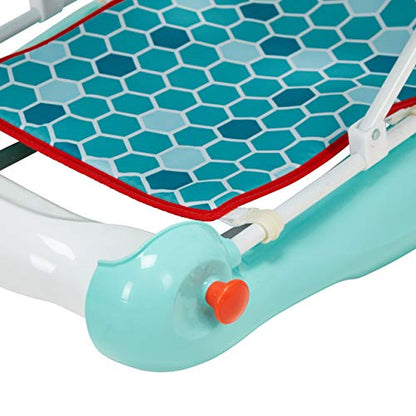 My Child Dino 3-in-1 Walk n Rock in aqua color with a friendly dinosaur design, suitable for young children.
