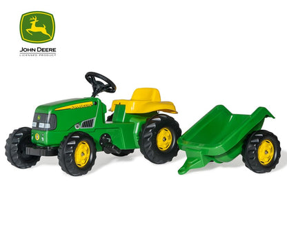 rolly toys | rollyKid John Deere Tractor with Trailer | 012190, Green