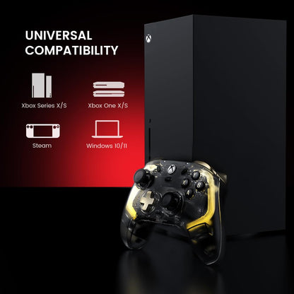 GameSir Kaleid Flux wired Xbox controller with RGB lighting and hall effect joystick, compatible with Xbox Series X|S, One, and Windows PC